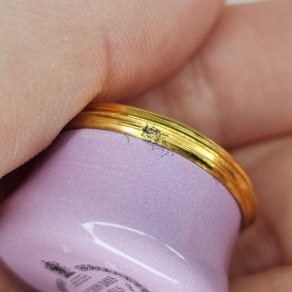 Halcyon Days Enamels Trinket Box Victorian Girl Doll & Dog Design - Picture 7 of 8